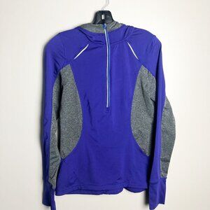 Mondetta Active Athletic Half Zip Hoodie Blue Small Womens